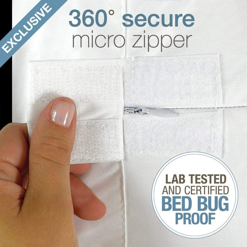 SafeRest Zippered Mattress Protector - Premium 9-12 Inch Waterproof Mattress Cover for Bed - Breathable, Noiseless Washable Mattress Encasement - Twin XL - Image 4